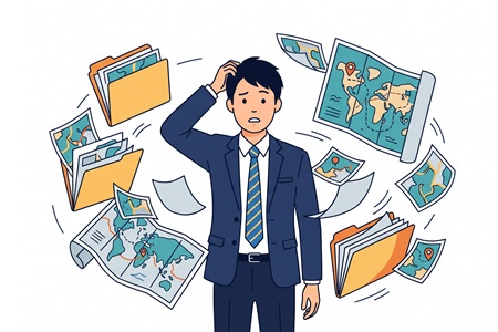 部署ごとに地図データが分かれている悩み